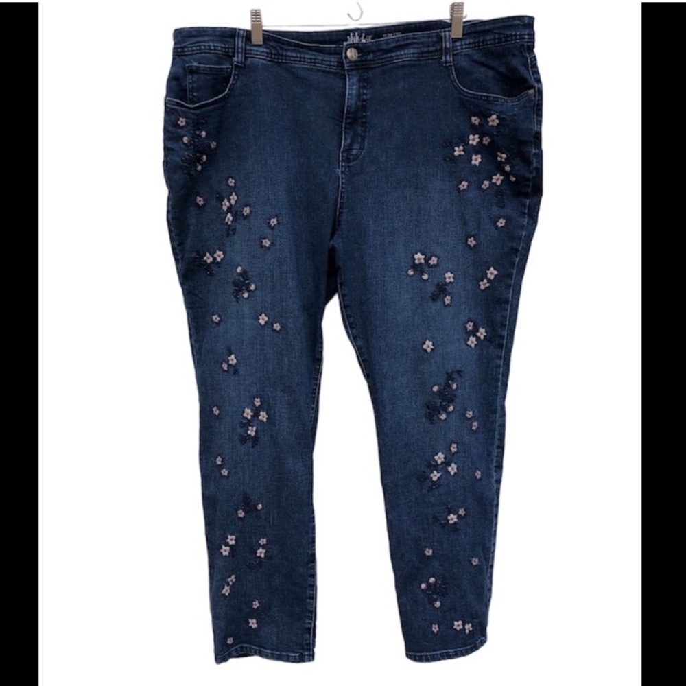 Boho floral slim leg Style & Co jean 22W